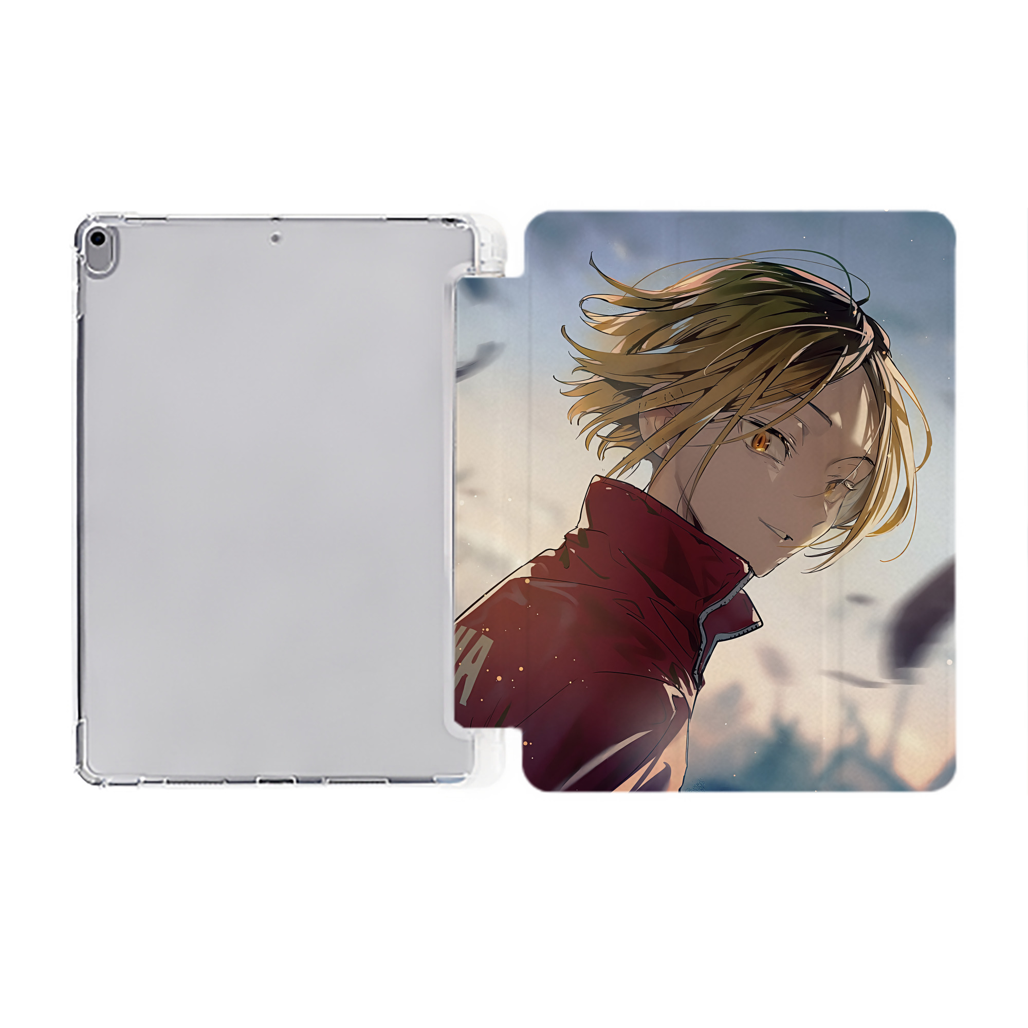 （画像用） ハイキュー!! Haikyu!! IPad ケース ペン収納付き 三つ折りスタンド PUレザー×シリコン 対応機種9.5/10.5/10.9インチ